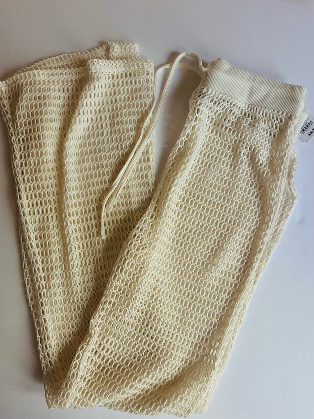 Shade & Shore Cream Mesh Swim Coverup Pants